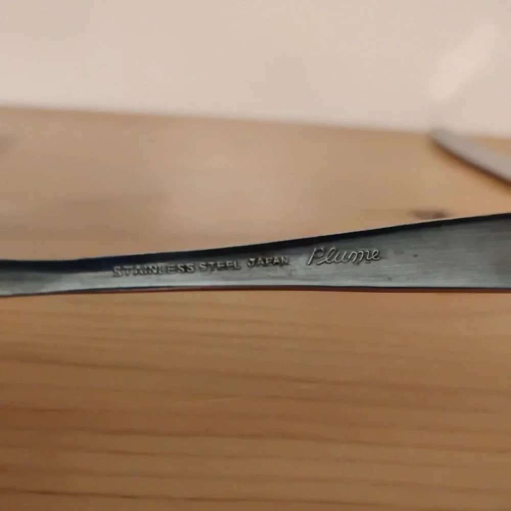 Unknown‎ Maker Stainless Steel Japan PLUME Spoon Forks Knife
